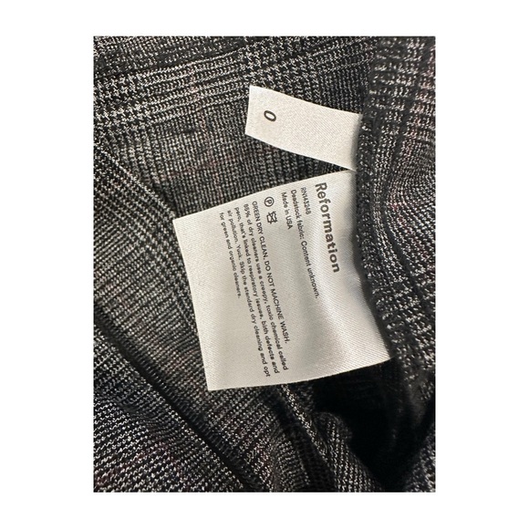Reformation Grey Plaid Pants 0 - Picture 4 of 4
